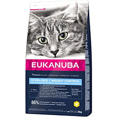 EUKANUBA Adult с курицей для котов стерилизованных / с лишним весом 3 кг