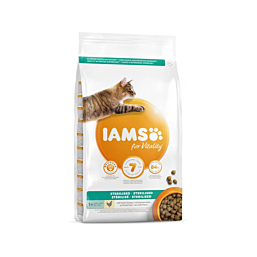 Kuiv täissööt IAMS CAT Adult Light/Sterilised kanaga 1,5 kg kassidele