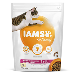 Kuiv täissööt IAMS CAT Senior 7+  kanaga 800g vanematele kassidele