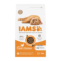 Kuiv täissööt IAMS CAT Kitten kanaga 3kg kassipoegadele