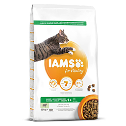 Kuiv täissööt IAMS CAT Adult lambalihaga 10kg kassidele
