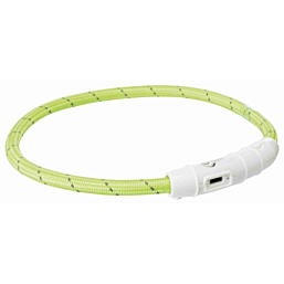 Safety collar Flash light ring USB L-XL 65cm green