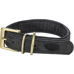 Pure collar, leather, L: 47–54 cm/40 mm, black