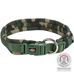 Premium collar, extra wide neoprene padding, XS–S: 27–35 cm/10 mm, camouflage/fo