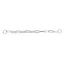 Long link choke chain, chrome, 46 cm/3.0 mm