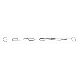 Long link choke chain, chrome, 50 cm/3.0 mm