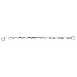 Long link choke chain, chrome, 66 cm/4.0 mm