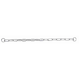Long link choke chain, chrome, 70 cm/4.0 mm