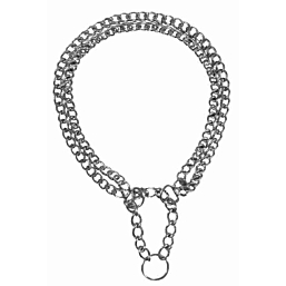 Semi-choke chain, double row, chromed, 65 cm/2.5 mm