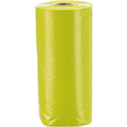 Dog Pick Up dog dirt bags with lemon scent, M, 4 rolls of 20 bags, yellow