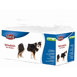 Diapers for male dogs, S–M: 30–46 cm, 12 pcs.