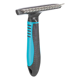 Metal groomer, long hair, two rows, 10 × 15 cm