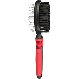 Brush,double-sided,plastic/nylon&metall bristles, 5 × 21 cm
