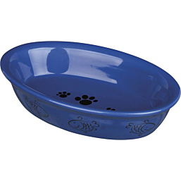 Keraamiline kauss kassidele, ovaalne, 0,2 l/15 × 10 cm