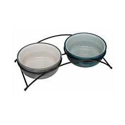 **Kausid alusega 2x1,6 l, h.20 cm, petrool/hall