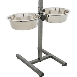 Set of stainless steel bowls with raised base Dog bar, 2 × 2.8 l/ø 24 cm