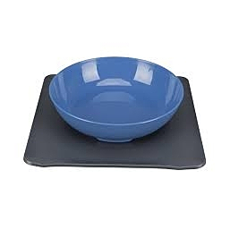 Yummynator, non-slip bowl set, 24 × 24 cm, blue/grey