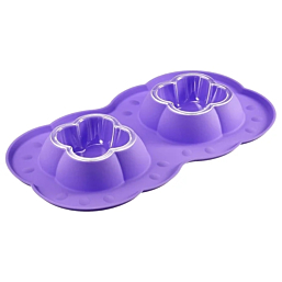 Plastic bowl Double with base 200mlx42x23cm