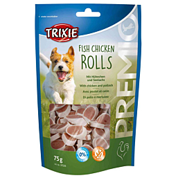 Treat for dogs PREMIO Fish Chicken Rolls, 75 g