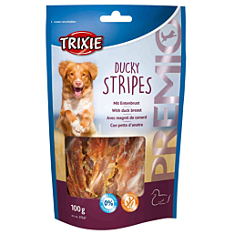 Treat for dogs PREMIO Ducky Stripes, 100 g