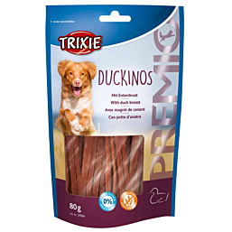 Treat for dogs PREMIO Duckinos, 80 g