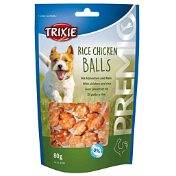 Treat for dogs PREMIO Rice Chicken Balls, 80 g