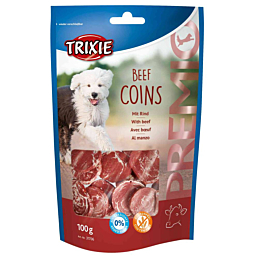 Treat for dogs PREMIO Beef Coins, 100 g