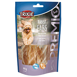 Treat for dogs PREMIO Rabbit Ears, 80 g