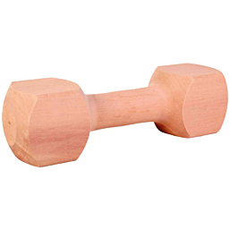 Toy for dogs Wooden retrieving dumbbell, angular, approx. 400 g