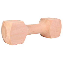 Toy for dogs Wooden retrieving dumbbell, angular, approx. 650 g