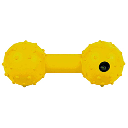 Toy for dogs Dumbbell with bell, natural rubber, 12 cm random color