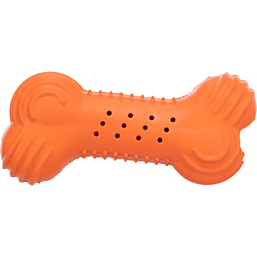 Toy for dogs Rustling bone, natural rubber, 11 cm