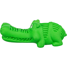 Snack crocodile, natural rubber, 18 cm, green