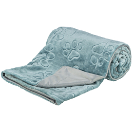 Плед для собак Barry, 150 x 100 см, синий/серый