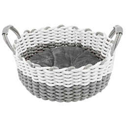 Корзина для собак Nabou 45 см, серый/белый
