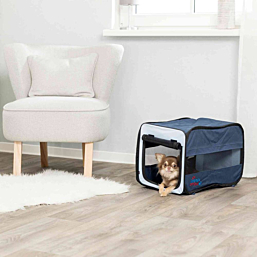 Twister Mobile kennel, S–M: 50 × 52 × 76 cm, dark blue/light blue