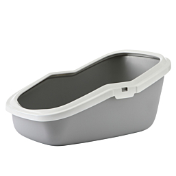 Cat litterbox Aseo 56x39x27.5cm white/silver