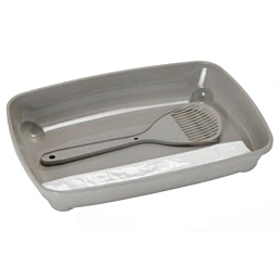 Cat litterbox Kitten Starterkit Set with Scoop Warm Grey