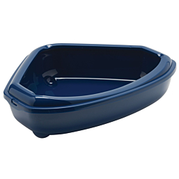 Cat litterbox Corner Tray+ rim Blue Berry