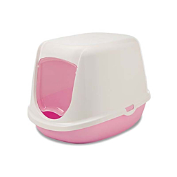Cat litterbox Duchesse 44,5x35,5x32cm white/pink