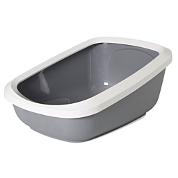 Cat litterbox Aseo Jumbo 67.5x48.5x28cm white/grey