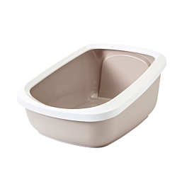 Cat litterbox Aseo Jumbo 67.5x48.5x28cm white/beige