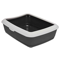 Cat litterbox Classic 37x15x47cm, dark grey/white