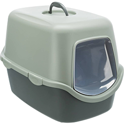 Cat litterbox Be Eco Vico, with hood, 40 × 40 × 56 cm, anthracite/grey-green