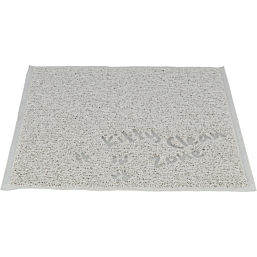 Cat litter tray mat, PVC, 37 × 45 cm, light grey