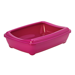 Cat litterbox Arist-o-Tray + Rim Medium Hot Pink