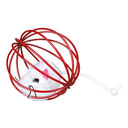 Mänguasi kassidele Hiir traatpallis, pehme, ø 6 cm