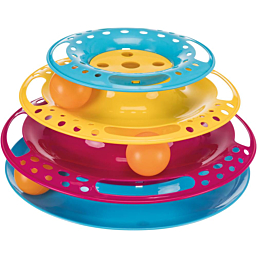 Mänguasi kassidele Ringtorn – Catch the Balls, plastik, ø 25 × 13 cm