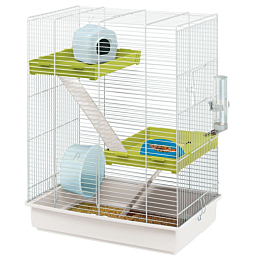 Трехэтажная клетка для хомяков Hamster Tris 46x29x58 см белая