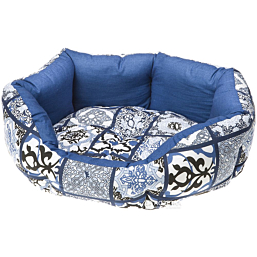 Лежак для собак Coccolo 80 подушка голубой/розовый